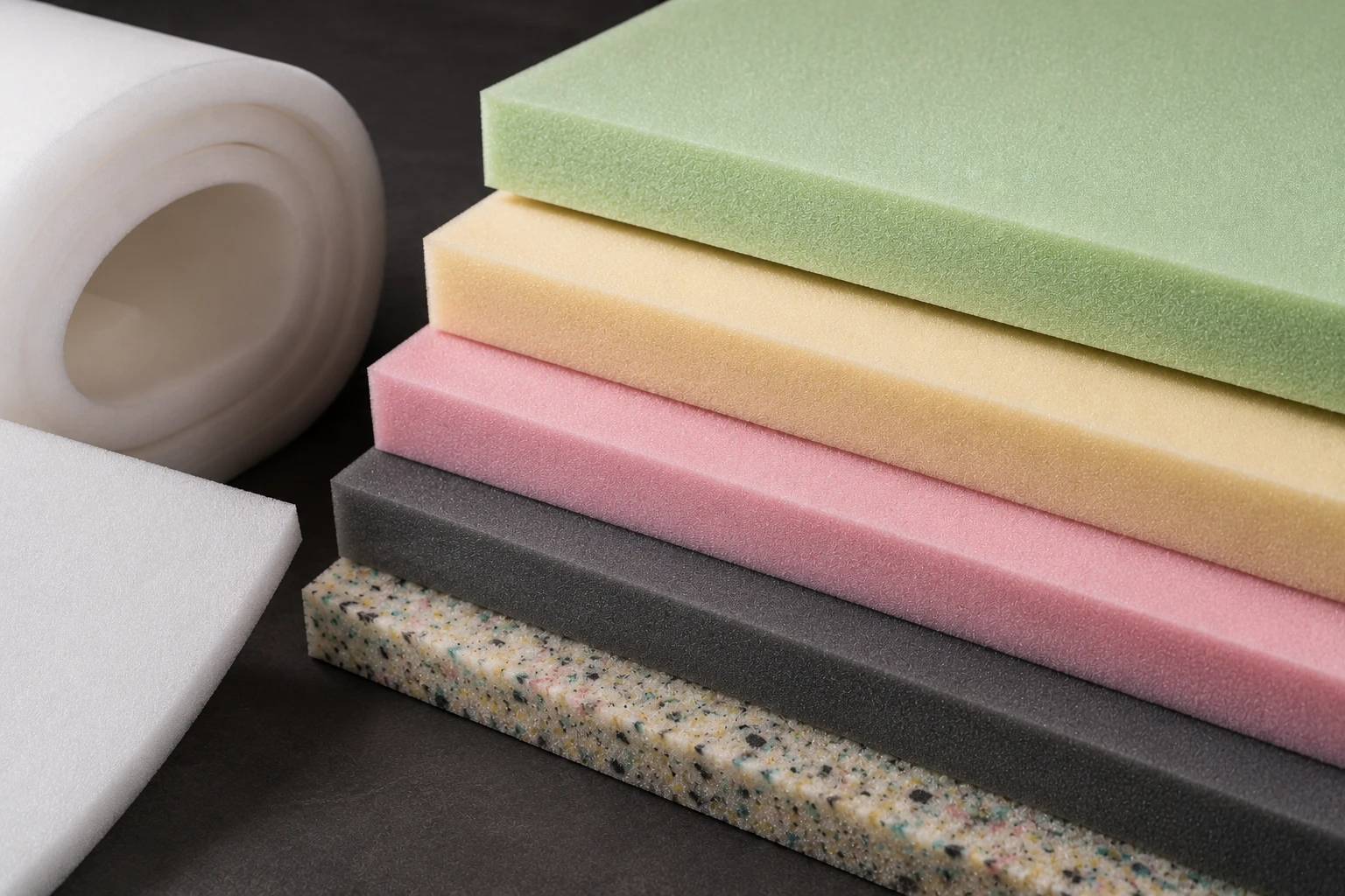 Foam sheets for furniture and upholstery applications